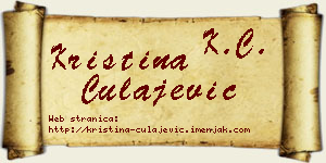 Kristina Čulajević vizit kartica